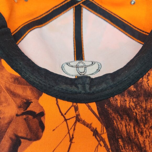 Mossy Oak Mens Orange Wilderness Camo Toyota Baseball Cap Hat OS - Picture 5 of 5